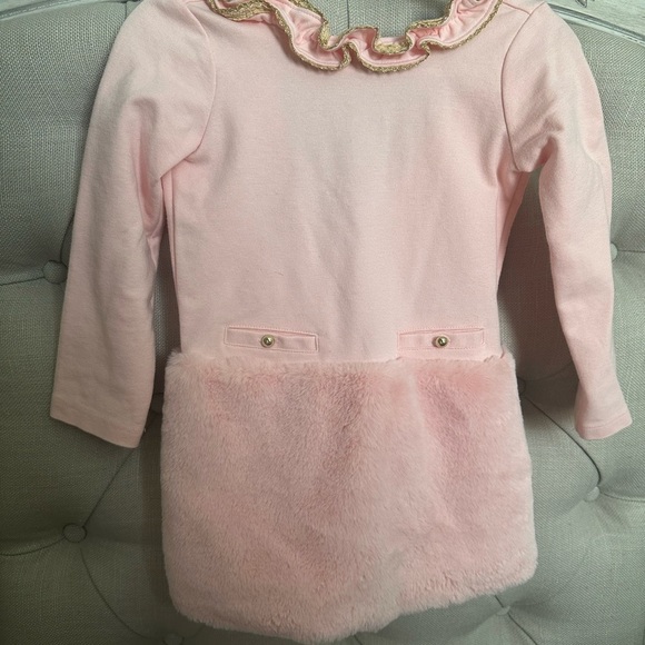 Janie and Jack Pink Dress with Gold Accents - Picture 2 of 5